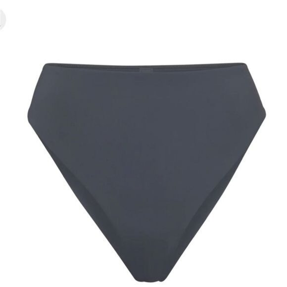 SKIMS Gunmetal Gray Midwaist Swim Bottoms Size XL NEW NWT - Picture 2 of 2